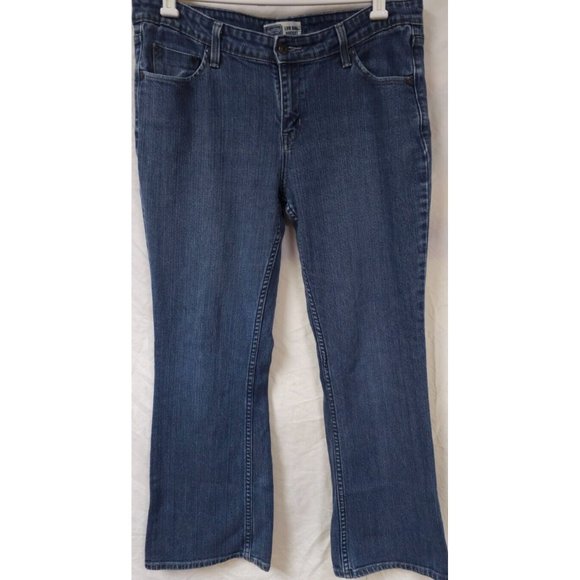 Levis Signature Misses 14 Medium Low Rise Bootcut Medium Wash Denim Jeans 38x30 - Picture 1 of 11